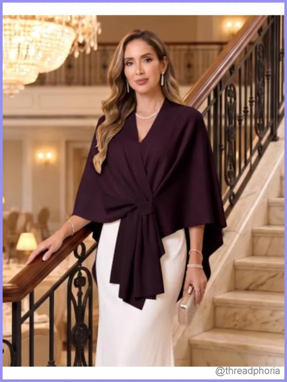 Cashmere Blend Shawl Wrap Poncho Knit Sweater Wraps for Women